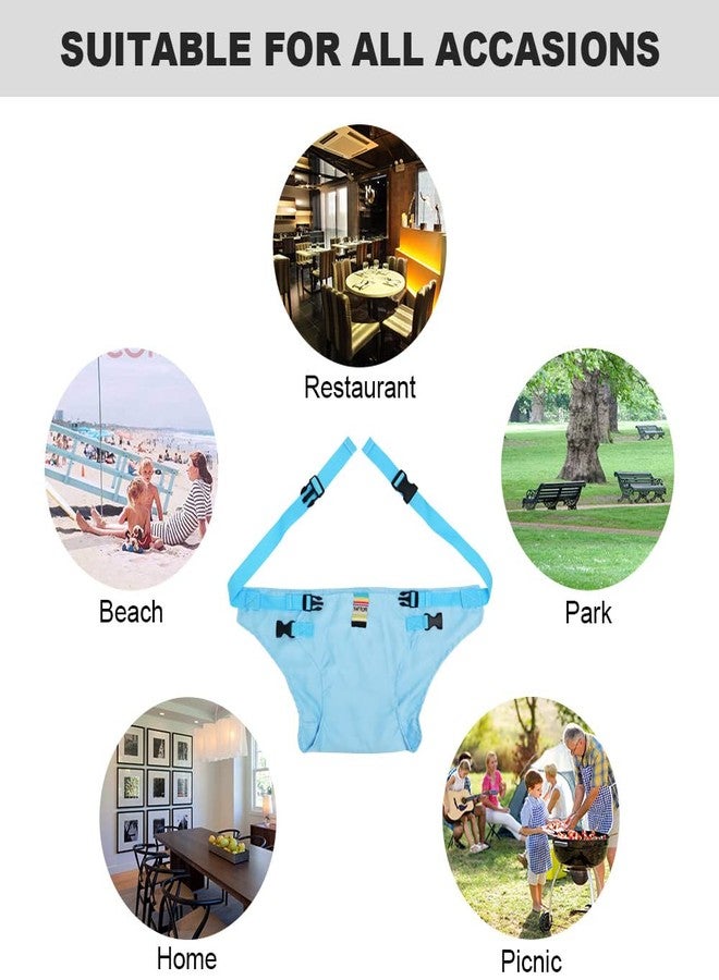 ليتشي مقعد أمان للأطفال الرضع مزود بحزام، مناسب لكرسي الطعام العالي، ومقعد داعم للأطفال الصغار، وحزام مقعد طعام محمول للسفر والمنزل والمطاعم والتسوق (أزرق) - Image 5